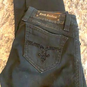Rock Revival black skinny jeans size 30